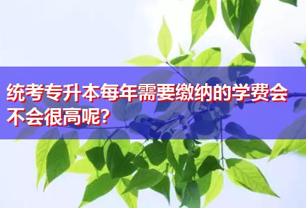 統(tǒng)考專升本每年需要繳納的學(xué)費會不會很高呢？