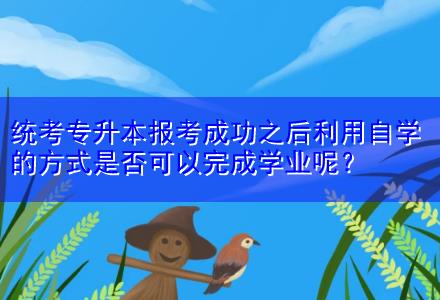 統(tǒng)考專(zhuān)升本報(bào)考成功之后利用自學(xué)的方式是否可以完成學(xué)業(yè)呢？
