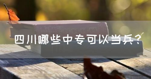四川哪些中專可以當(dāng)兵？(圖1)
