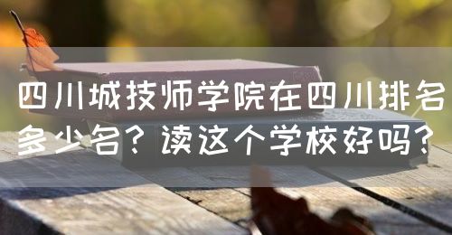 四川城技師學(xué)院在四川排名多少名？讀這個學(xué)校好嗎？(圖1)