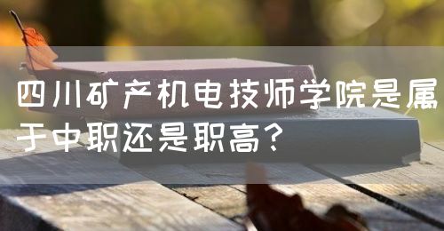 四川礦產(chǎn)機電技師學院是屬于中職還是職高？(圖1)