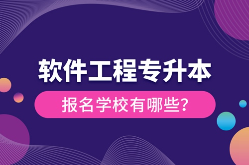 軟件工程專升本報名學校有哪些？