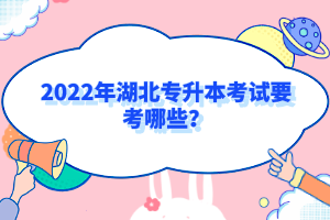 2022年湖北專升本考試要考哪些？