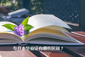 專升本畢業(yè)證有哪些區(qū)別？