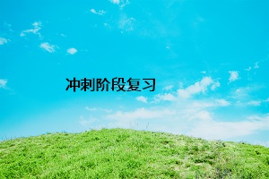 沖刺階段復(fù)習