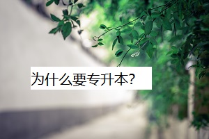 為什么要專(zhuān)升本？